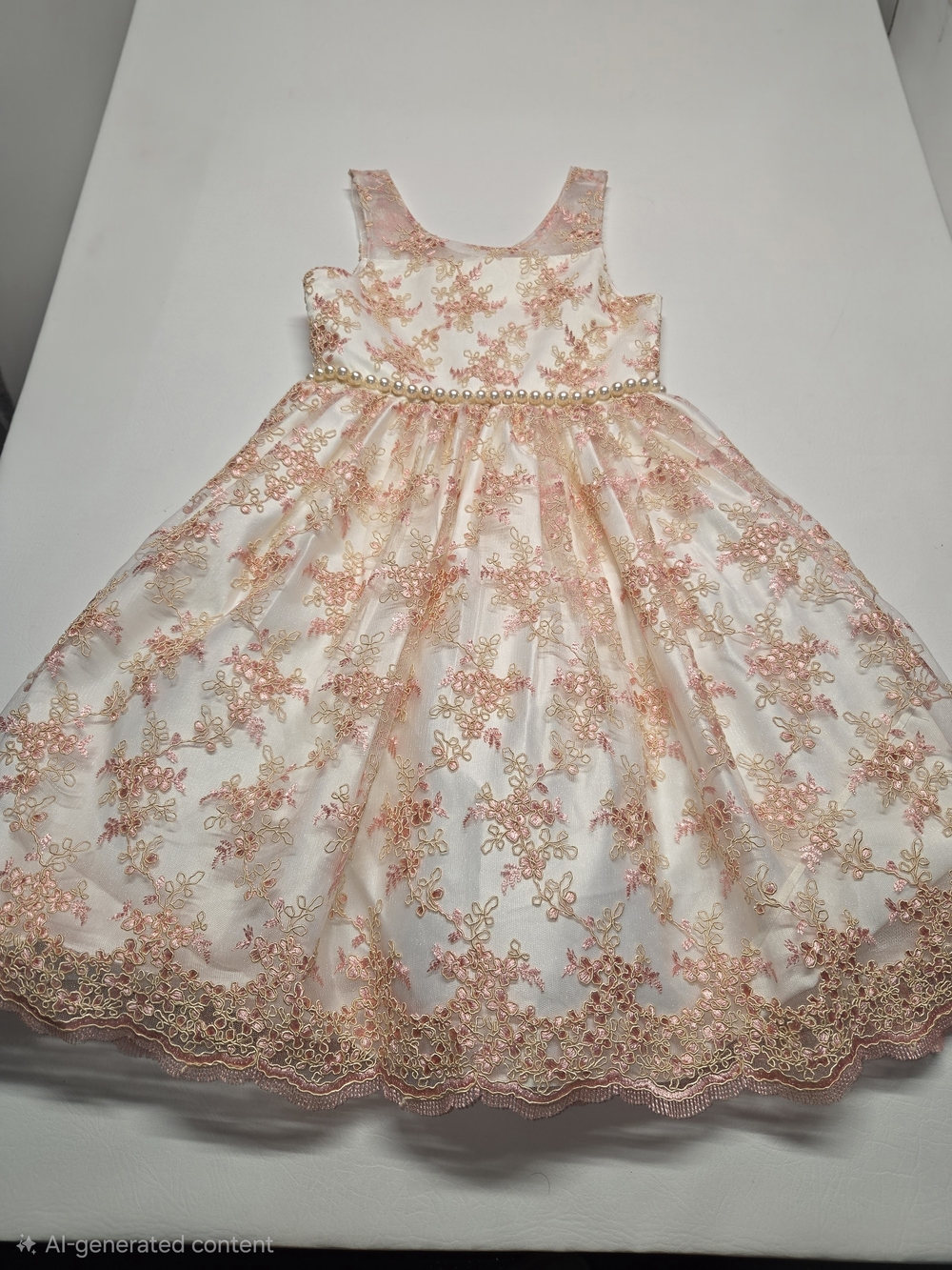 American Princess Girls Floral Lace Dress Size 8 beautiful